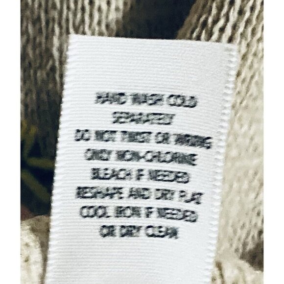 J Jill Cardigan Sweater Womens Small Palm Tree Embroidered Linen Beachy Boho - Picture 7 of 8